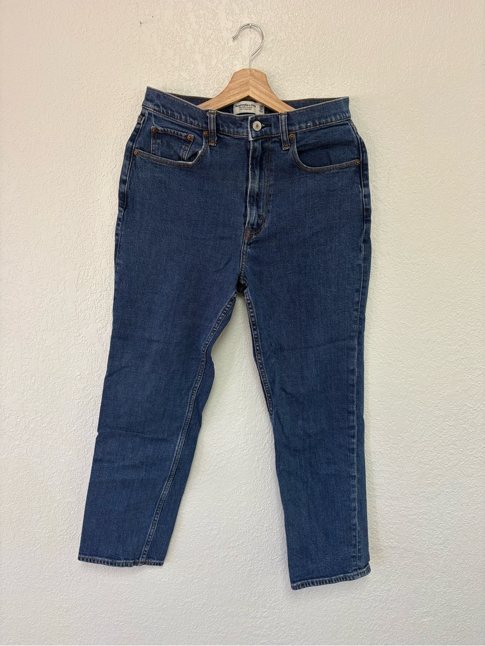 Abercrombie & Fitch Women's Indigo High-Rise Straight Jeans